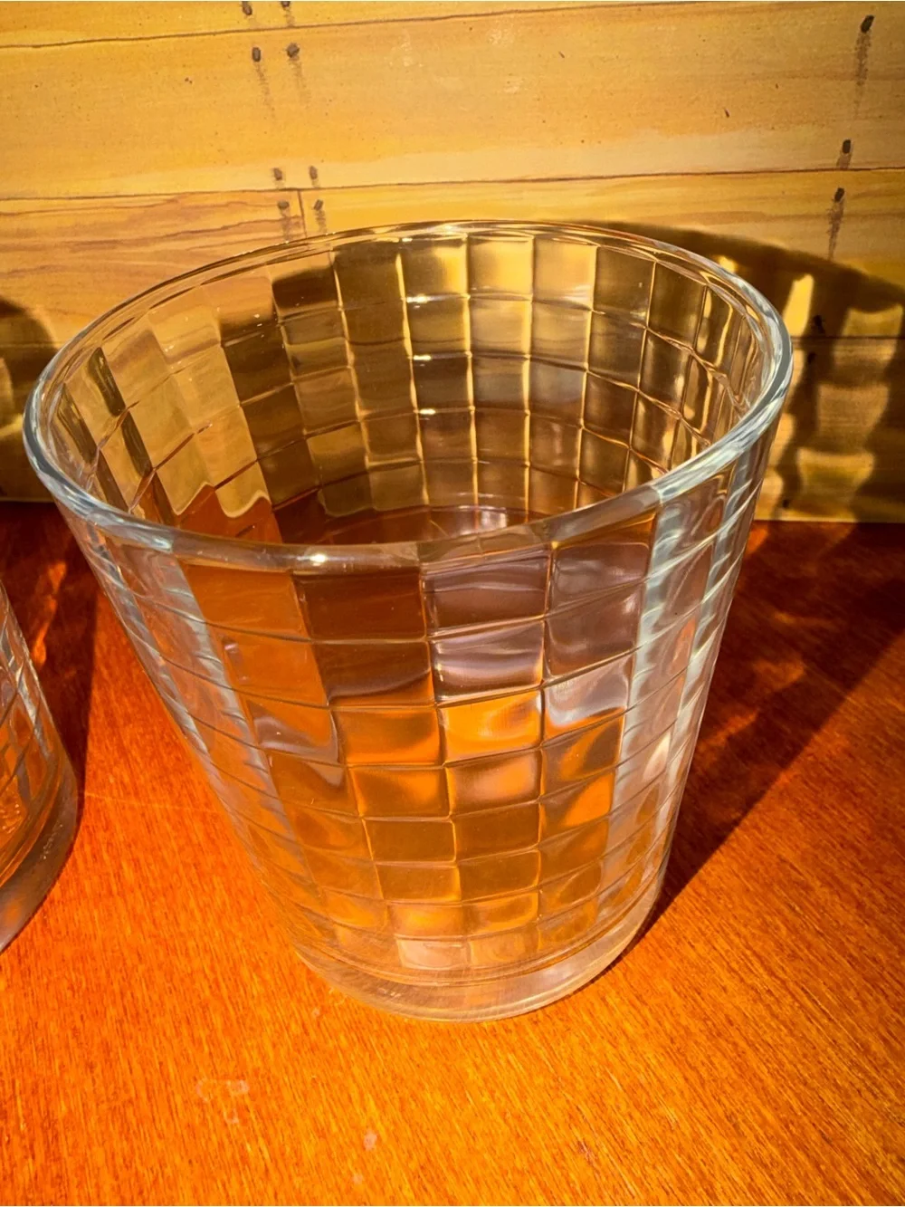(2) Pasabahce Turkey Optic Block Clear Tumblers Old Fashioned Drinking Glasses